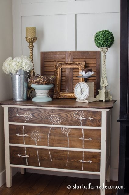 Dandelion Hand Painted Dresser Start At Home Decor