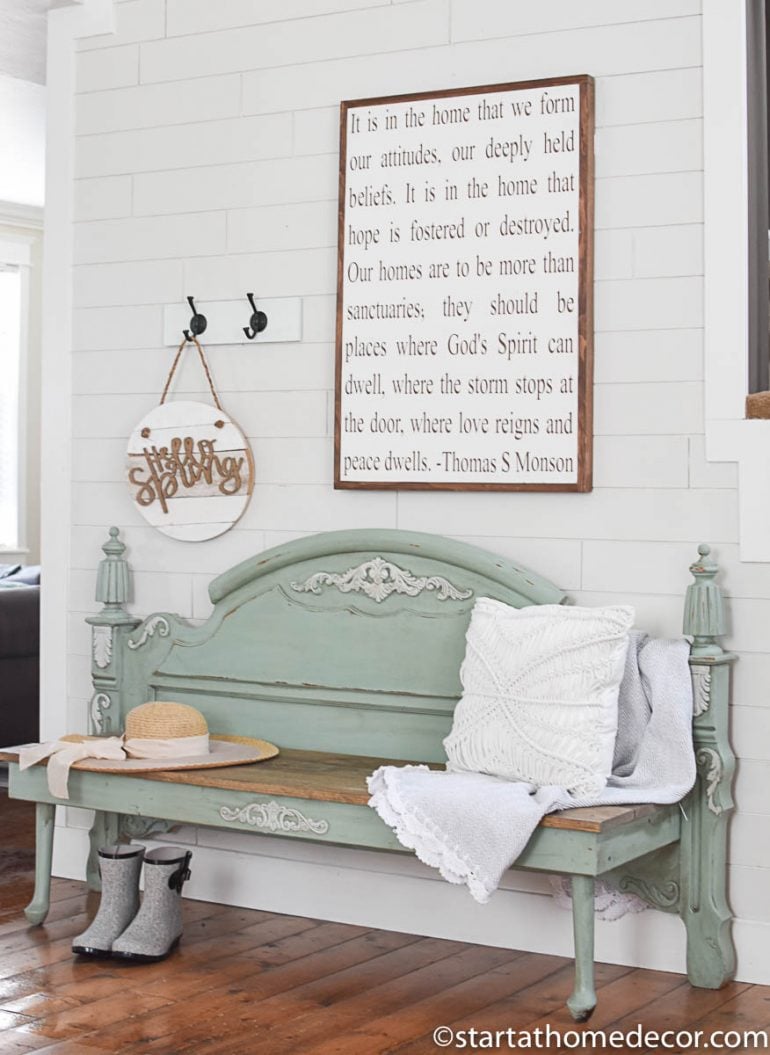 How to Make a DIY Headboard Bench Start at Home Decor