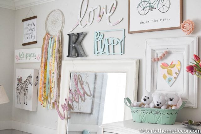 girl bedroom gallery wall