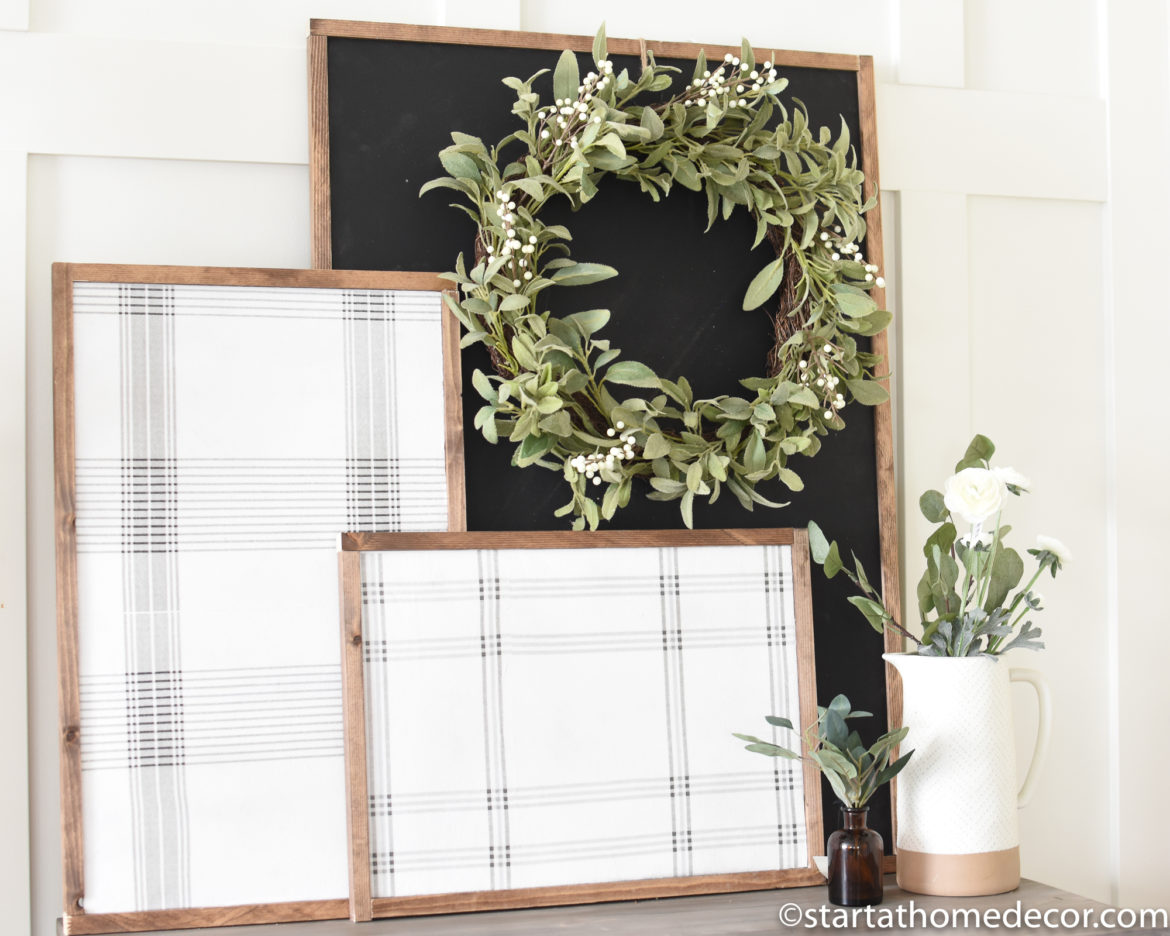 DIY Plaid Signs with Napkins for Under $20 - Brooke Nicole Larsen