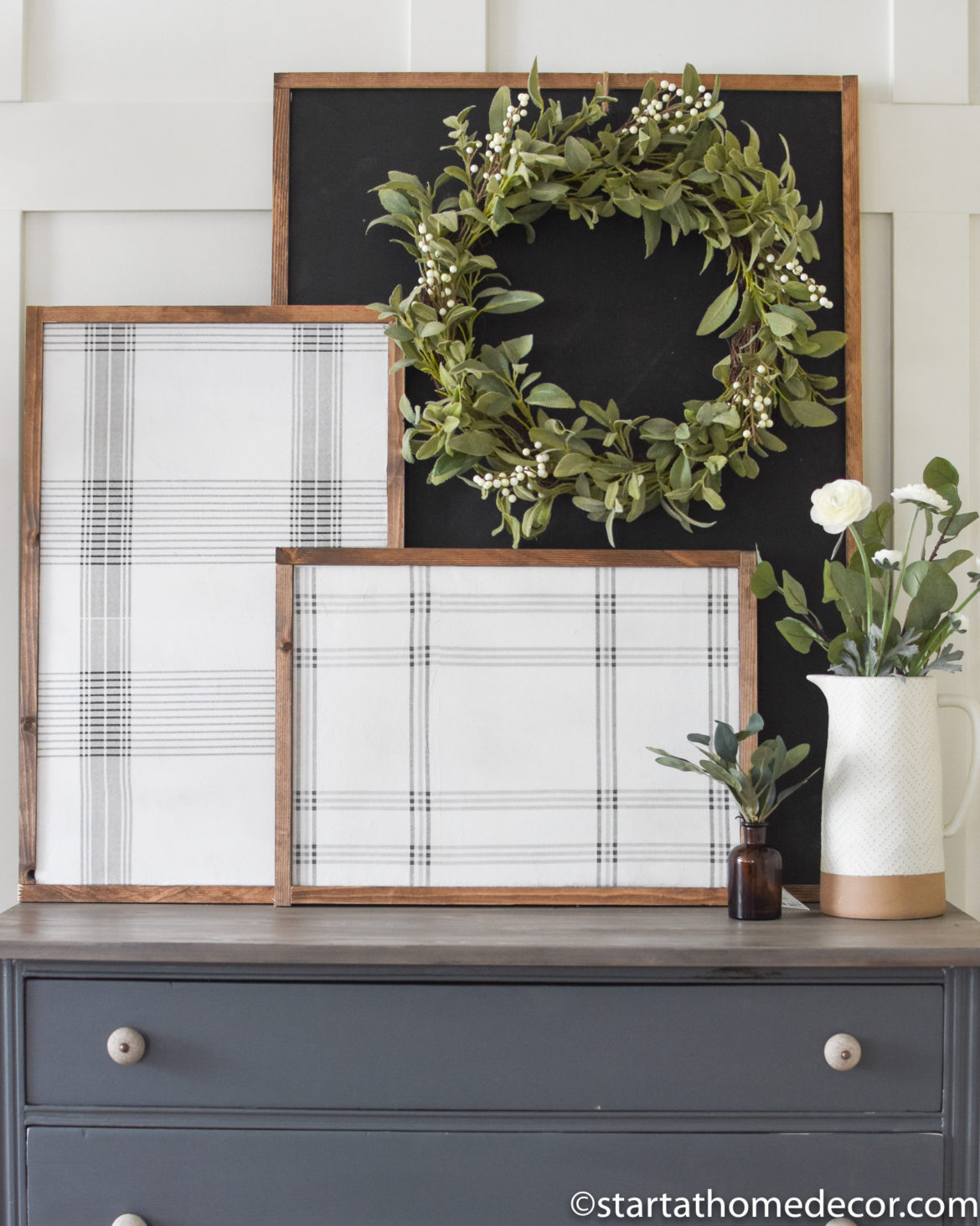 DIY Plaid Signs with Napkins for Under $20 - Brooke Nicole Larsen