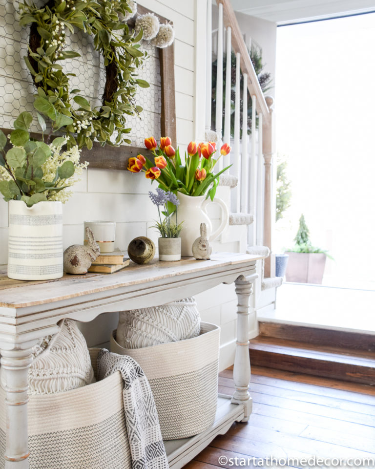 How to Add Easy Farmhouse Spring Decor on a Budget - Brooke Nicole Larsen