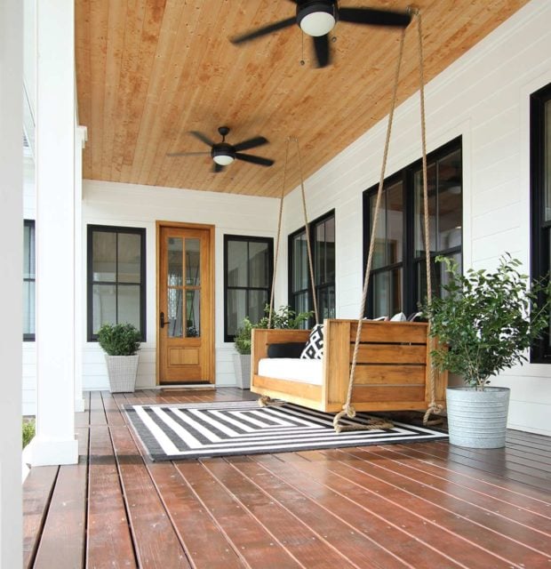 Front porch | front entry | porch swing | building a home | porch lighting