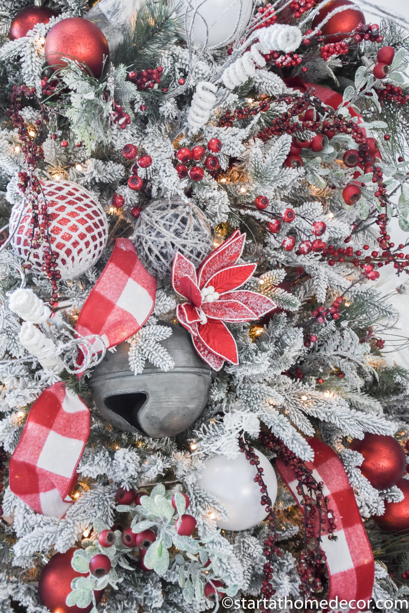 Red Christmas Tree Decorations Start at Home Decor