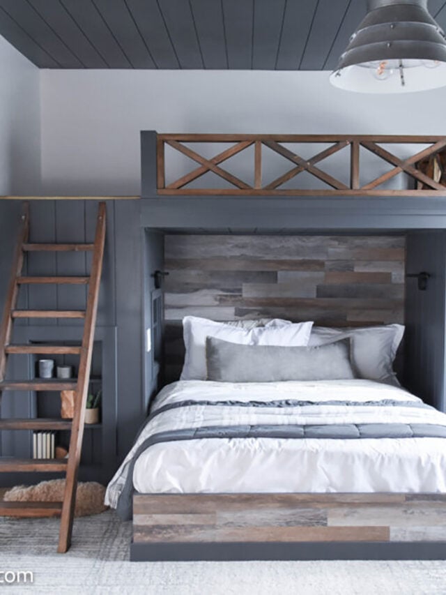 DIY built in bunk bed