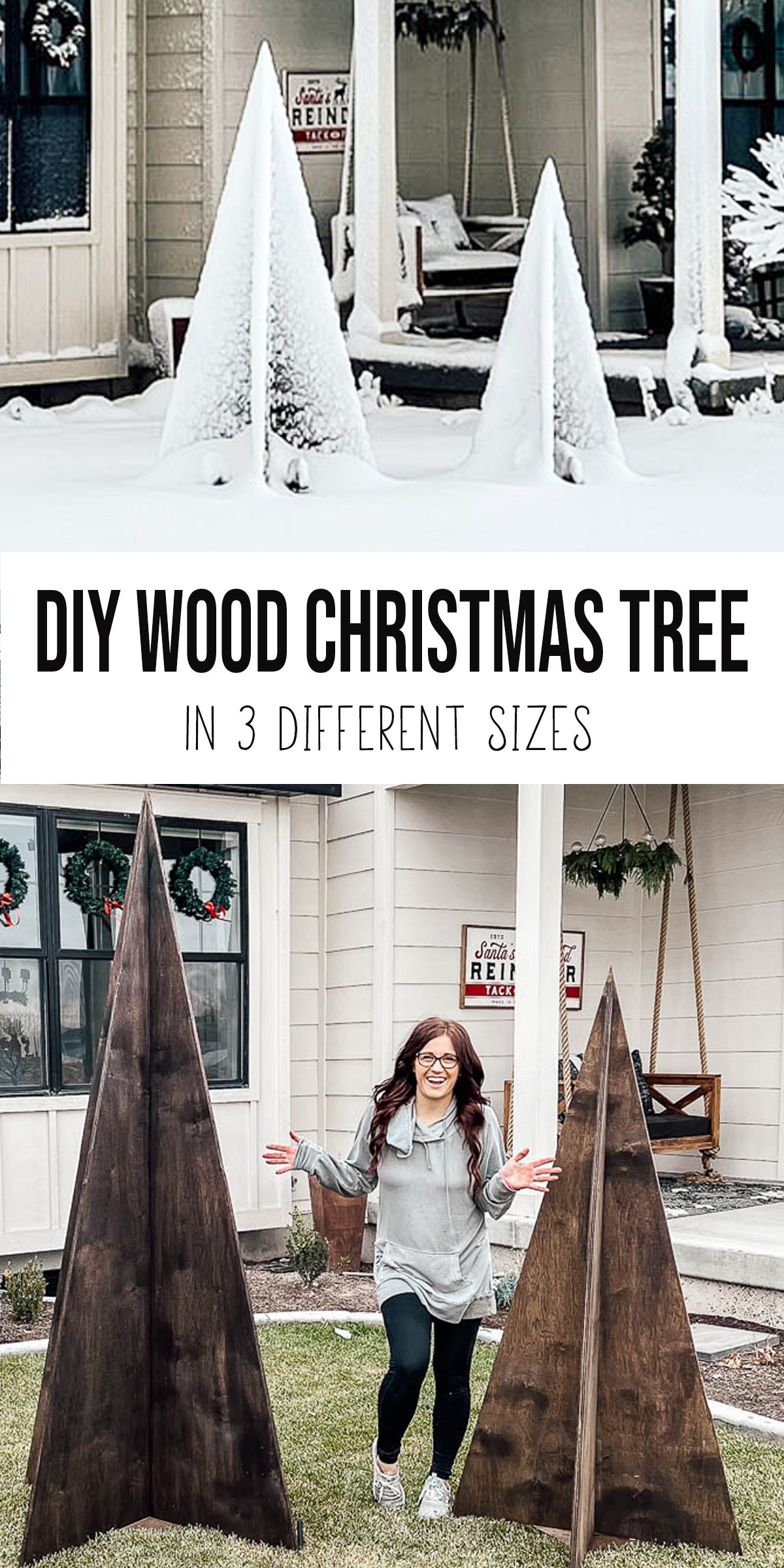 Easy DIY Wood Christmas Trees Start at Home Decor