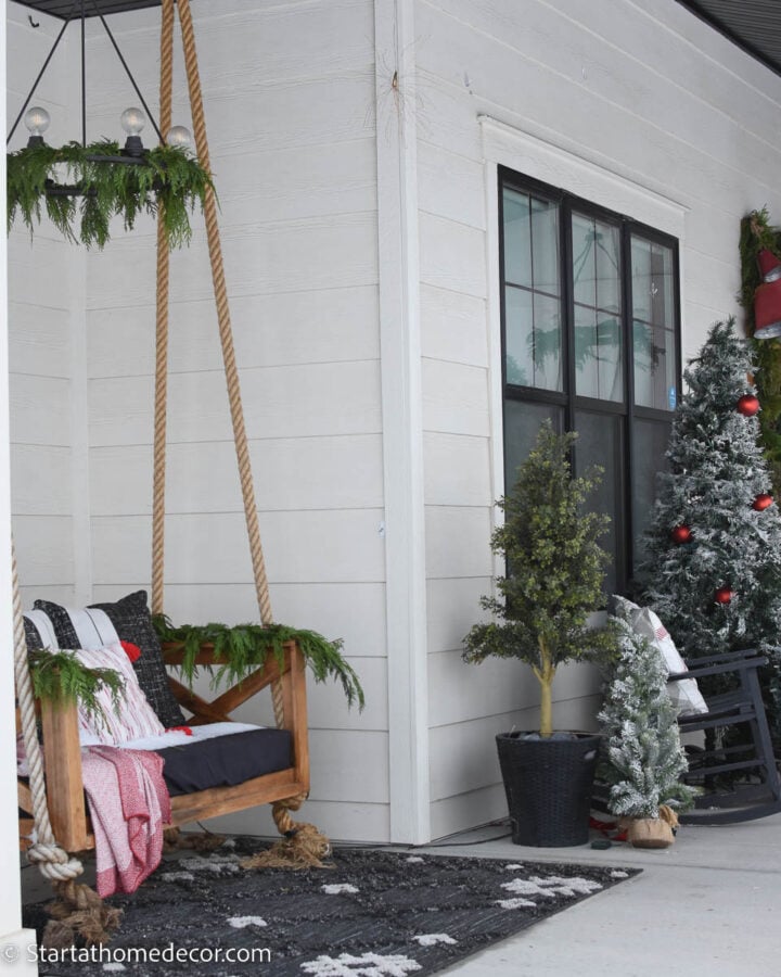 Add a Christmas Tree to a Front Porch Start at Home Decor