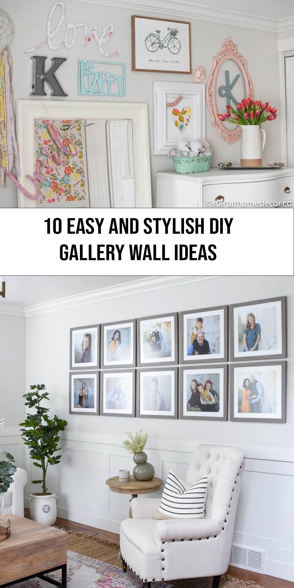 10 Easy and Stylish DIY Gallery Wall Ideas - Start at Home Decor