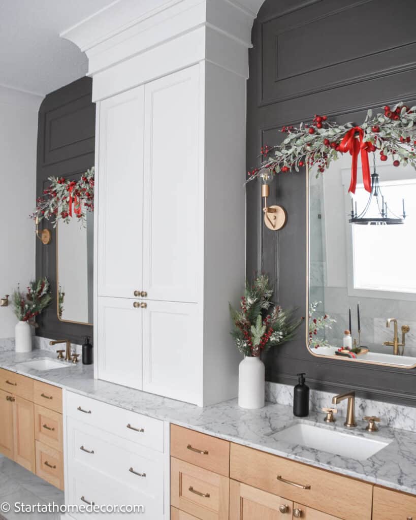 How to Create Classy Christmas Bathroom Decor Ideas - Brooke Nicole Larsen