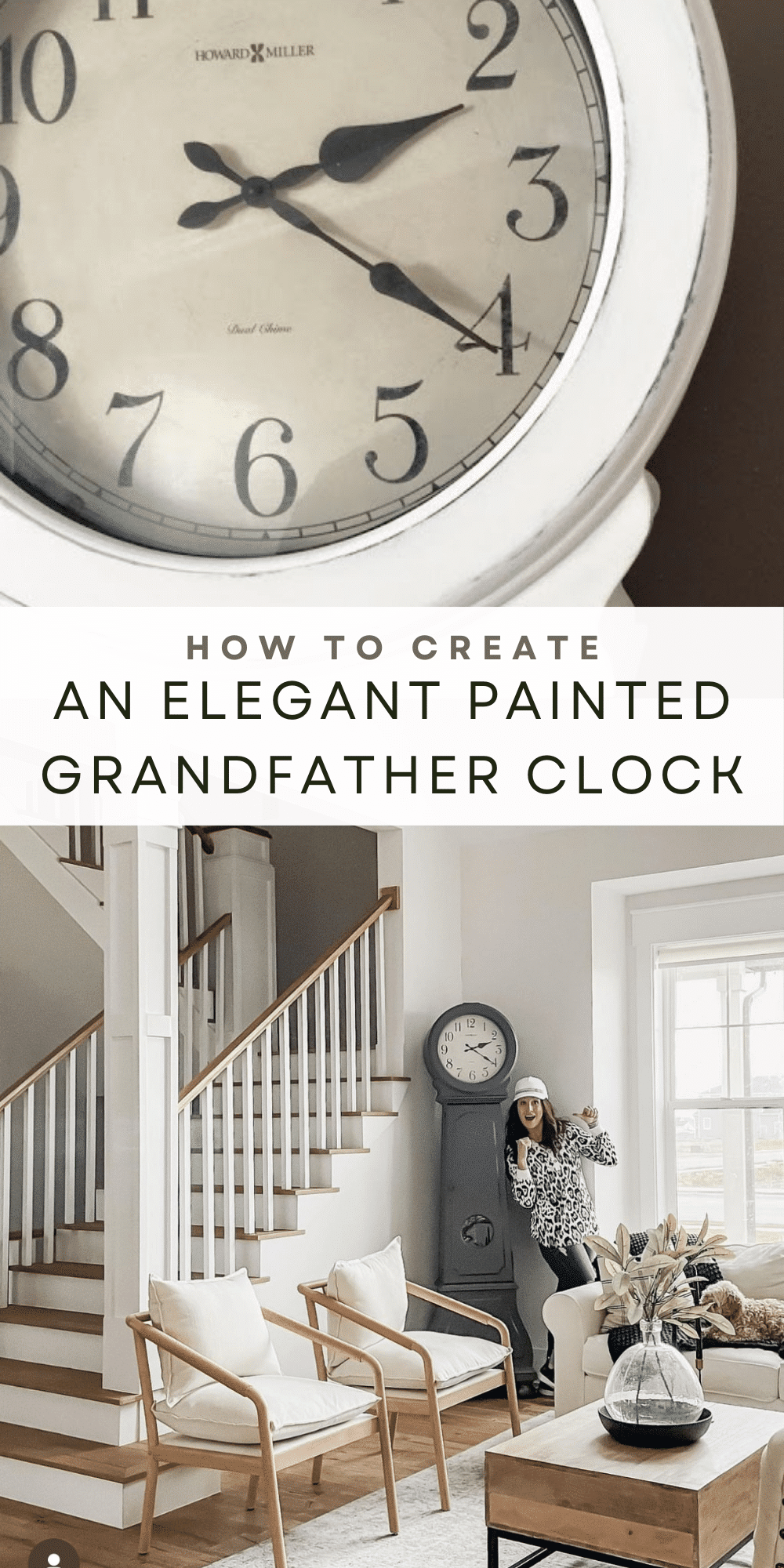 How to Create an Elegant Painted Grandfather Clock - Start at Home Decor