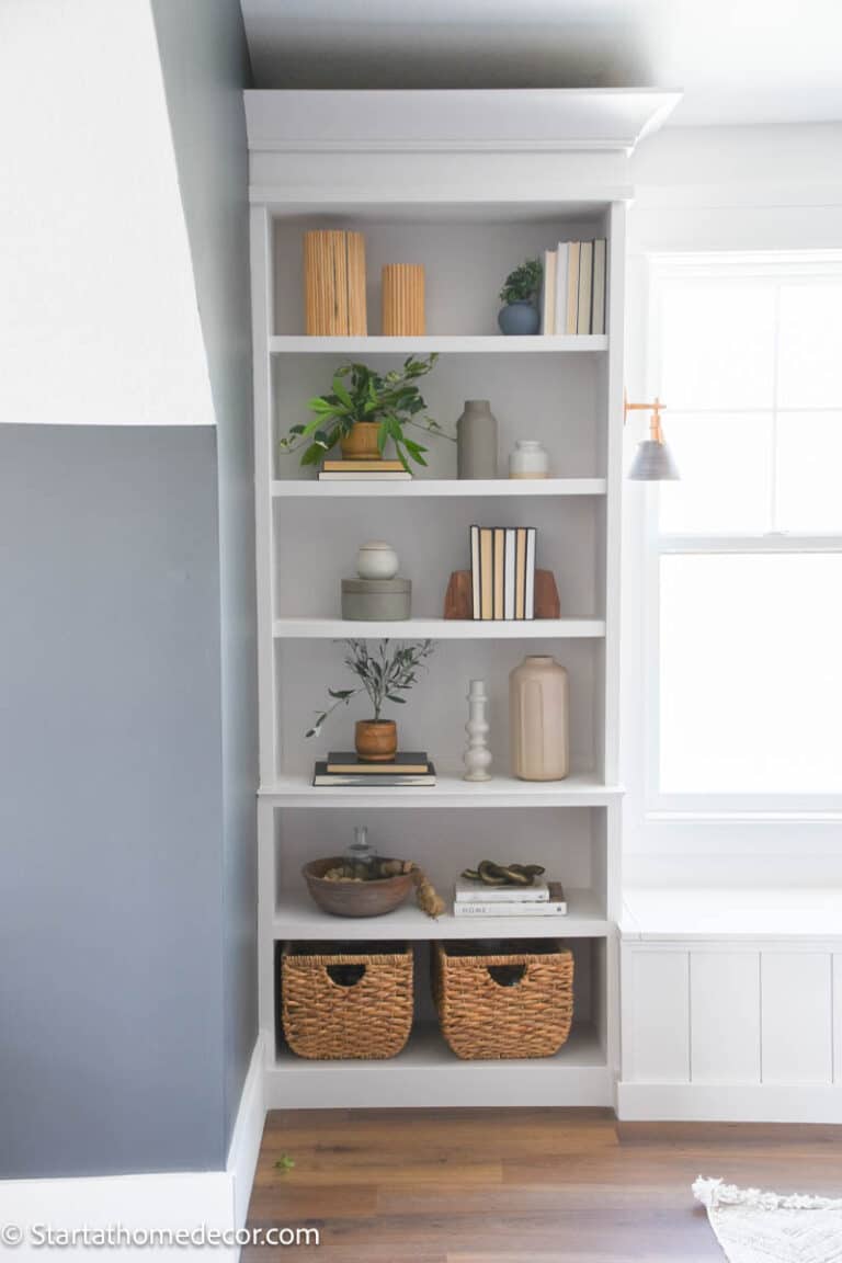 Simple Decorating Ideas to Transform Built-In Shelves - Brooke Nicole ...