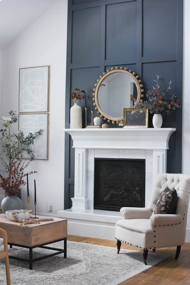 Pinterest-Worthy Farmhouse Fall Fireplace Decor in 6 Steps - Start at Home Decor
