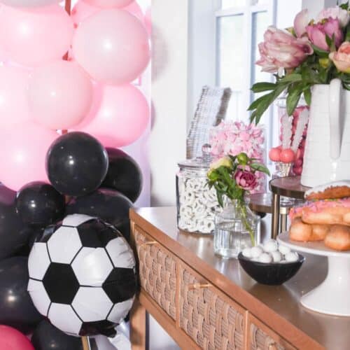 pink soccer party