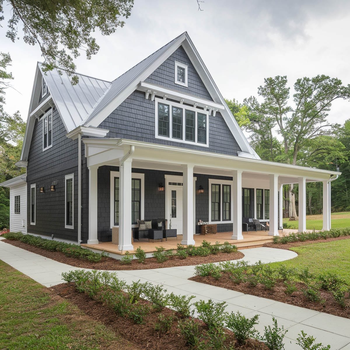 dark charcoal exterior
