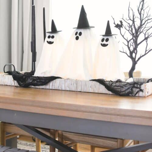 DIY ghost centerpiece