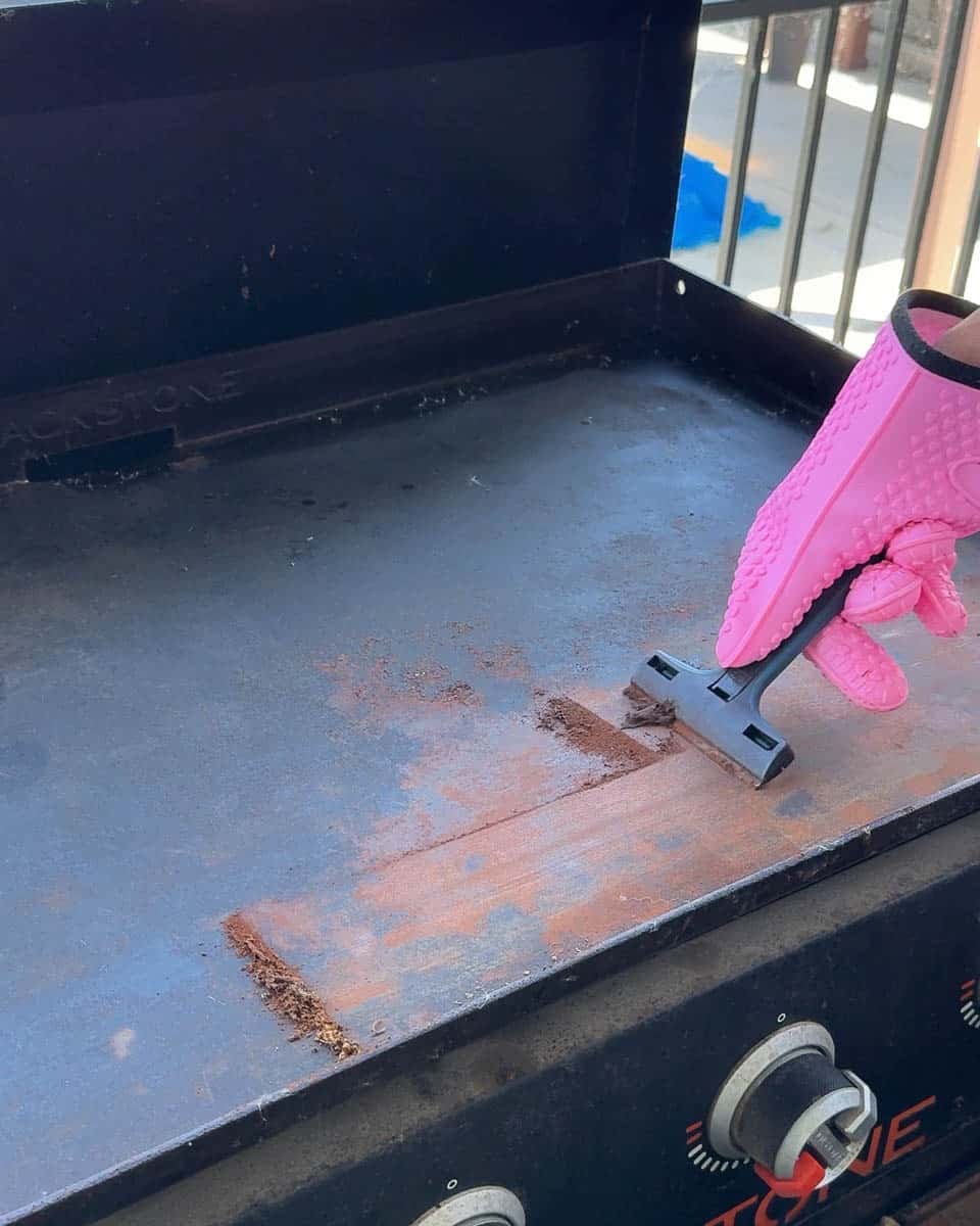 remove rust on a blackstone